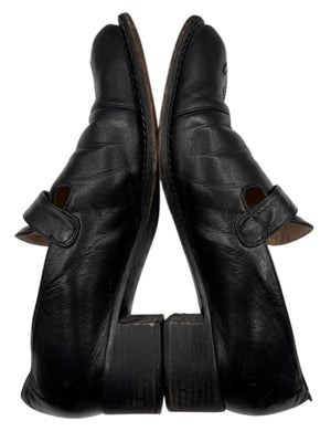 CHANEL CC Leather Buckle Shoes – Size 40 – Black