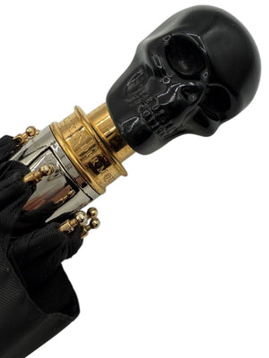 Alexander McQueen Black Skull Handle Umbrella – Brand New in Box