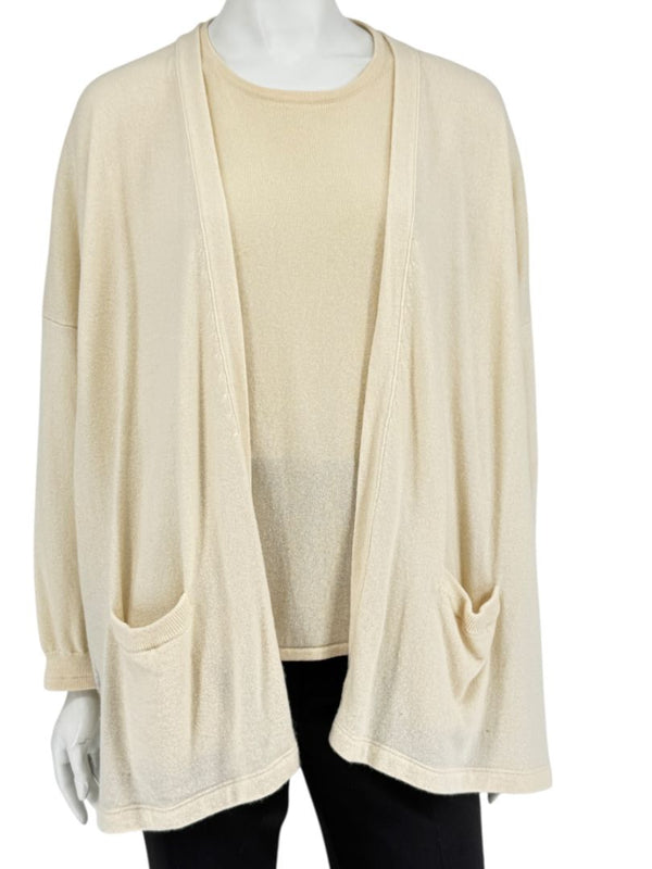 Shamask Ivory Cashmere Twin Set – Size 1