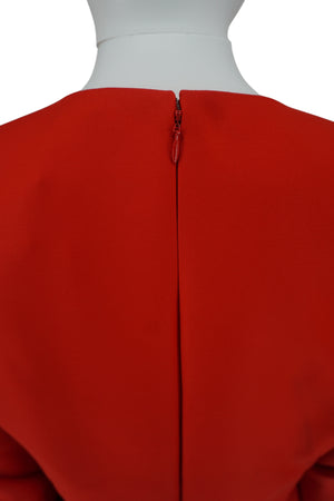 Christian Dior Red Bell Cuff Dress Size 42- NWT