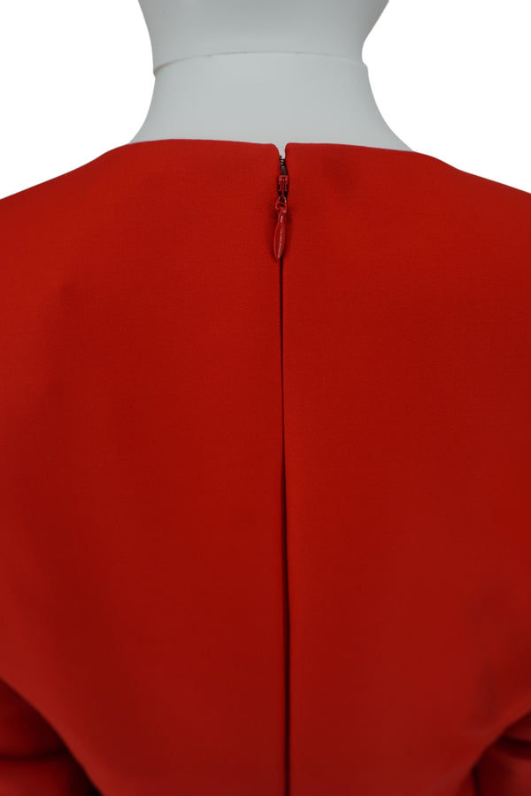 Christian Dior Red Bell Cuff Dress Size 42- NWT