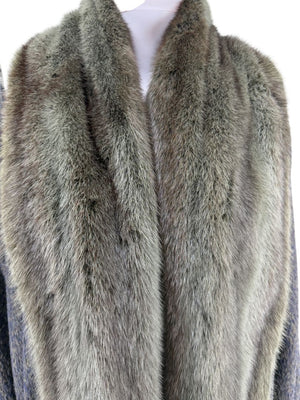 Jacobson’s Vintage Alpaca Swing Coat with Mink Fur Trim – Size 10