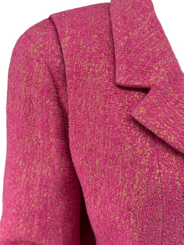 Chanel Pink and Gold Lurex Skirt Suit, Cruise 2001 - Size 44