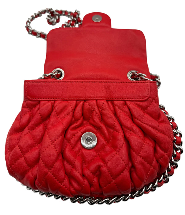 Chanel Cruise 2014 Chain Around Small Crossbody Bag - Red