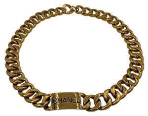Chanel Gold Logo/Badge Oversized Chain Belt