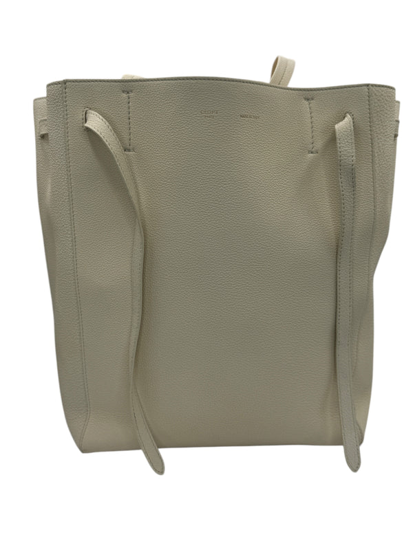 Celine Chalk Soft-Grained Calfskin Cabas Phantom Tote
