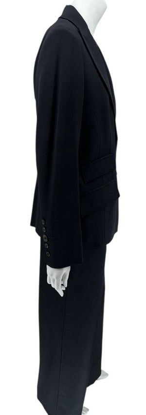 Les Copains Classic Black Wool Pant Suit – Size IT 48 (US 12)
