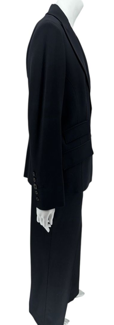 Les Copains Classic Black Wool Pant Suit – Size IT 48 (US 12)