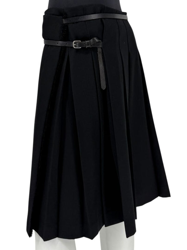 Burberry London Black Wool Kilt Skirt – Size US 12