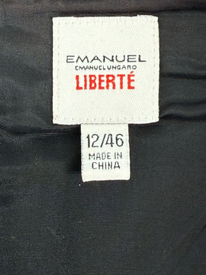 Emanuel Ungaro Liberté Crinkled Patent Leather Skirt – Size 12/46