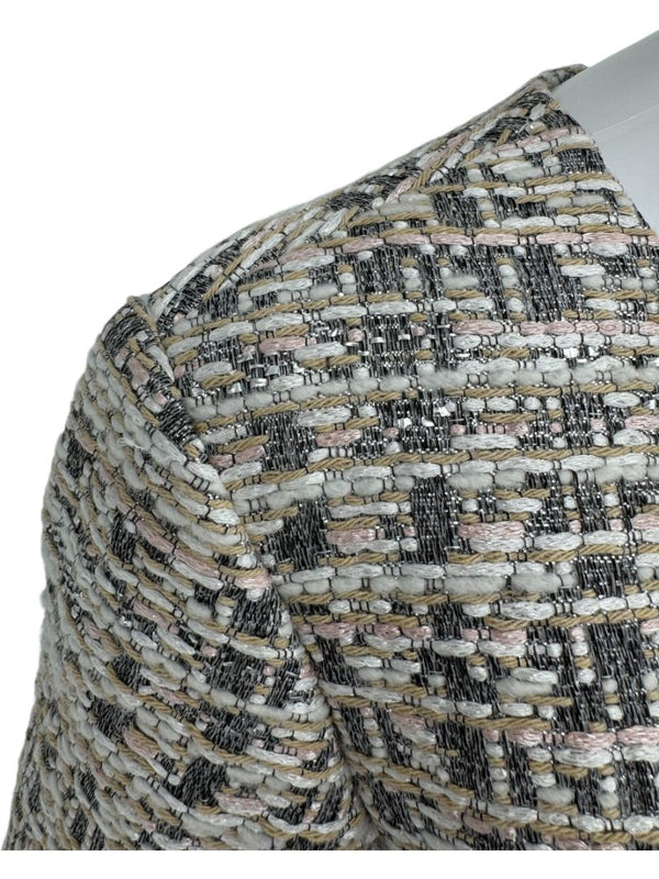 Pamella Roland Metallic Tweed Sheath Dress