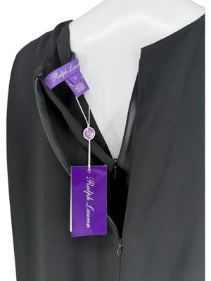 Ralph Lauren Purple Label Cape-Back Midi Dress - Size 12 NWT