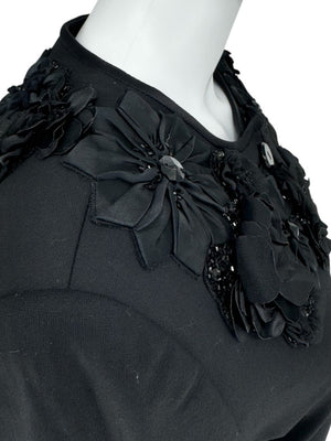 Pamella Roland Embellished Collar Longline Jacket - Large