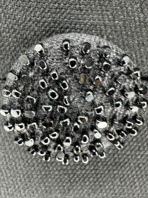 Pamella Roland Embellished Tuxedo-Inspired Sheath Dress