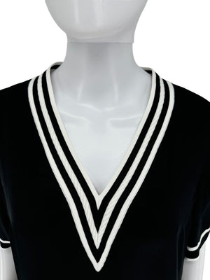 Rag & Bone V-Neck Tunic Dress with Contrast Trim - Size M