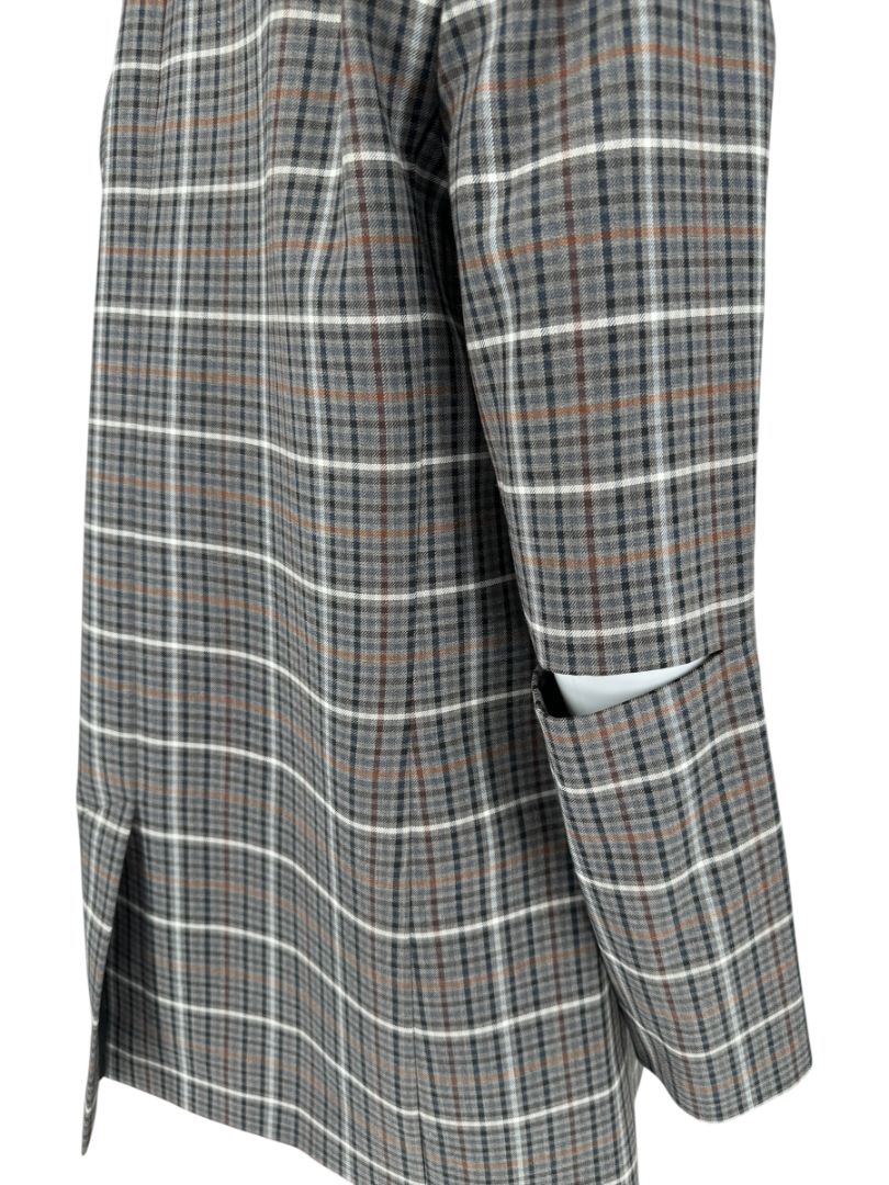 Tibi Oversized Check Blazer with Slit Sleeves - Size 8