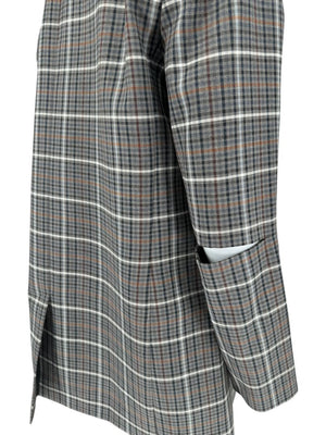 Tibi Oversized Check Blazer with Slit Sleeves - Size 8