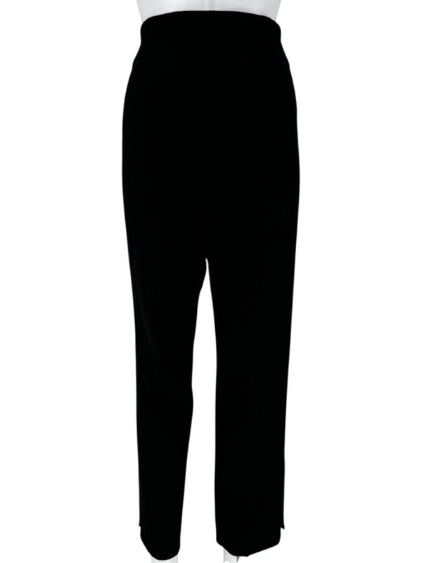 Lela Rose Pearl-Trim Ankle Pants – Black - Size 10