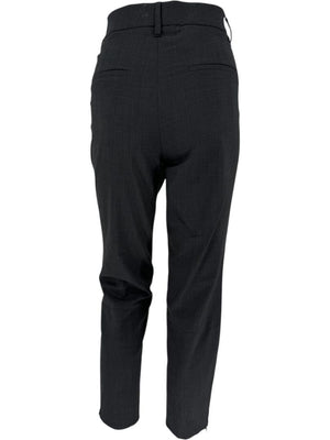 Brunello Cucinelli Grey Wool-Blend Slim Pants with Monili Trim – Size IT 44 / US 8