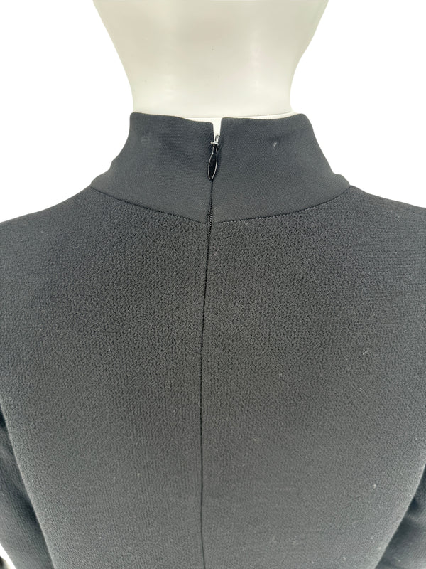 Victoria Victoria Beckham Wool Shift Dress with Contrast Cuffs - Size 8