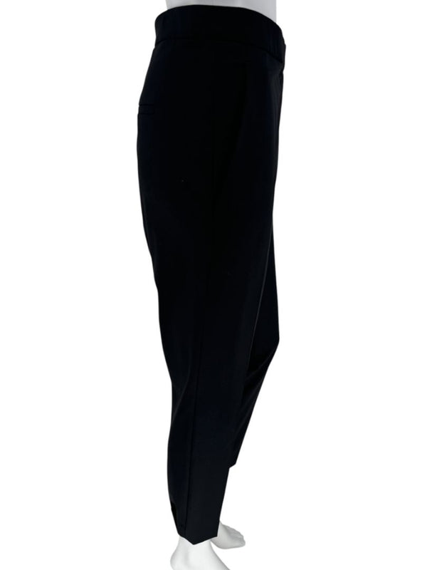 Brunello Cucinelli Black Tapered Trousers with Monili Bead Belt - Size 8