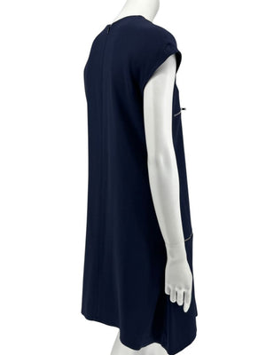 Stella McCartney Navy Zip-Detail Shift Dress - Size IT 44
