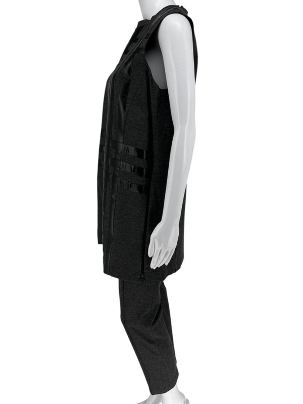 Akris Punto Charcoal Grey Sleeveless Tunic & Tapered Pants Set – Size 10