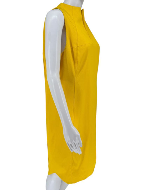 Pamella Roland Sleeveless Citron Yellow Sheath Dress – Large