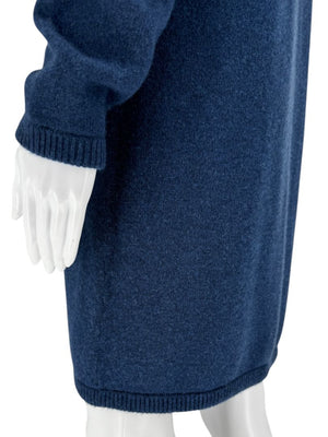 Akris Navy Zip-Front Cashmere Knit Dress – Size US 8 / FR 40