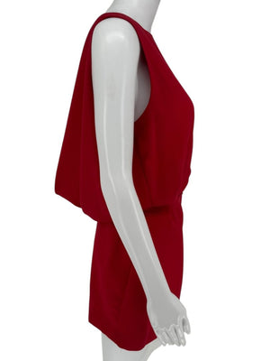 Moschino Cheap and Chic Red Drape-Back Mini Dress – Size 8 (IT 42)