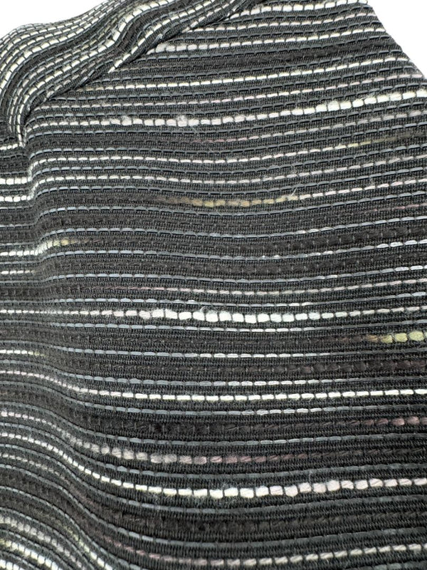 Pamella Roland Black Metallic Striped Open Jacket – Large