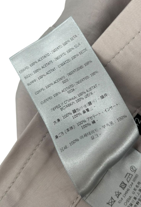 Tom Ford Taupe Acetate Silk-Zip Moto Cropped Pants – Size IT 42