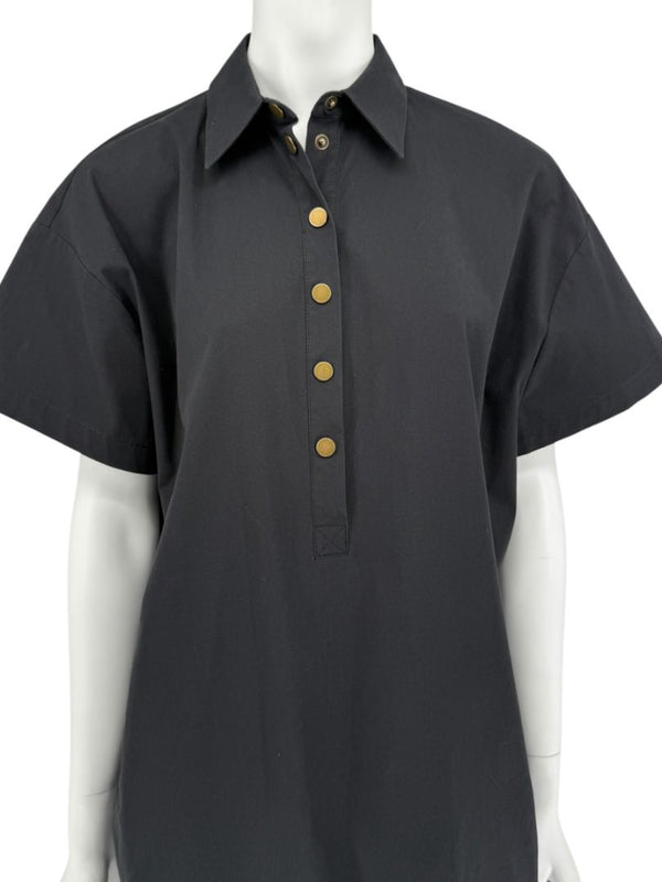 Michael Kors Collection Black Poplin Shirt Dress – Size XS