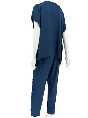 Loro Piana Blue Silk-Blend Lounge Set – Size 46