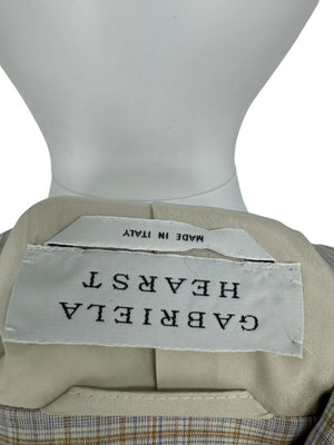 Gabriele Hearst Plaid Wool Blend Pantsuit – Size 46