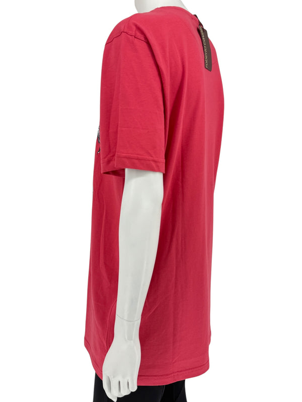 Roberto Cavalli Red Graphic Snake Logo T-Shirt – Size XXL