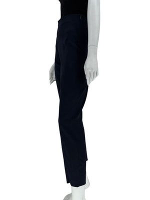 The Row Navy Wool-Silk Blend Cropped Trousers – Size 10
