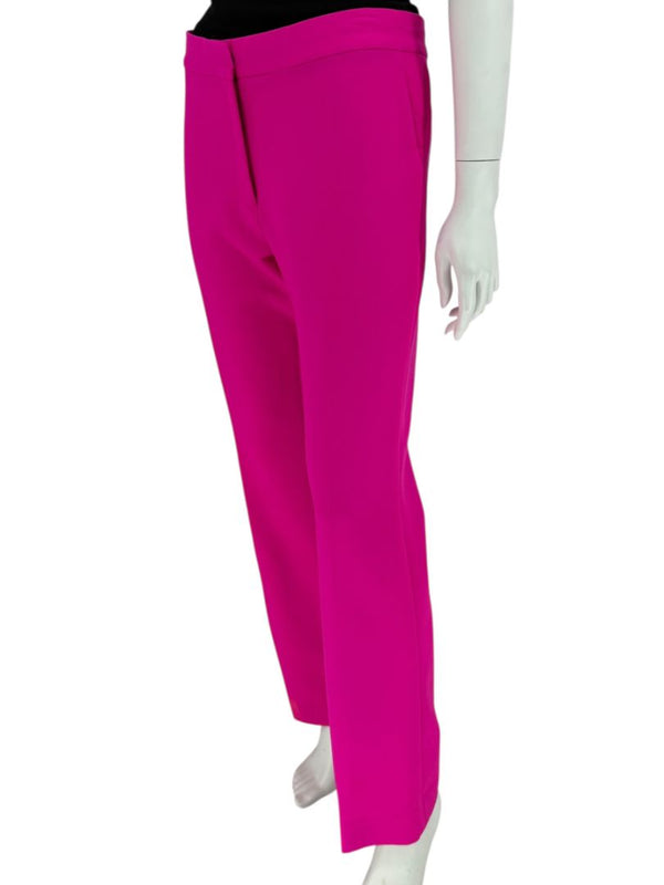 Victoria Victoria Beckham Fuchsia Wool-Blend Tailored Trousers – Size US 10