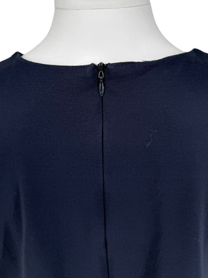 Weekend Max Mara Navy Jersey Pleated Midi Dress – Size L