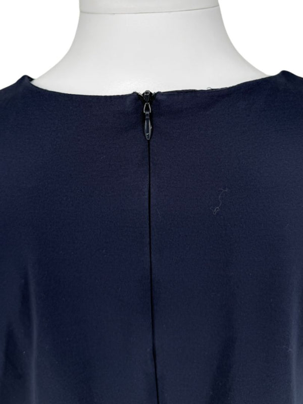 Weekend Max Mara Navy Jersey Pleated Midi Dress – Size L