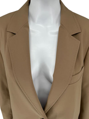 MaxMara Camel Virgin Wool Blazer & Pants Set – Jacket Size 10, Pants Size 14