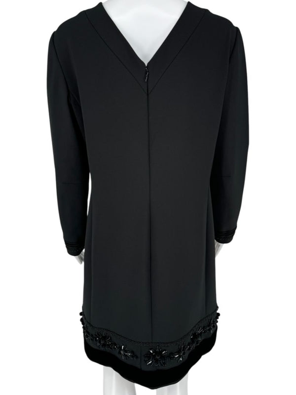 Pamella Roland Black Embellished Hem Dress – Large