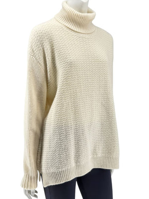 Marni Cream Textured Wool Turtleneck Sweater – Size IT 42