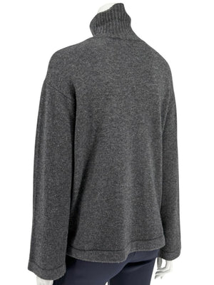 S MaxMara Charcoal Wool-Cashmere Turtleneck Sweater – Size S