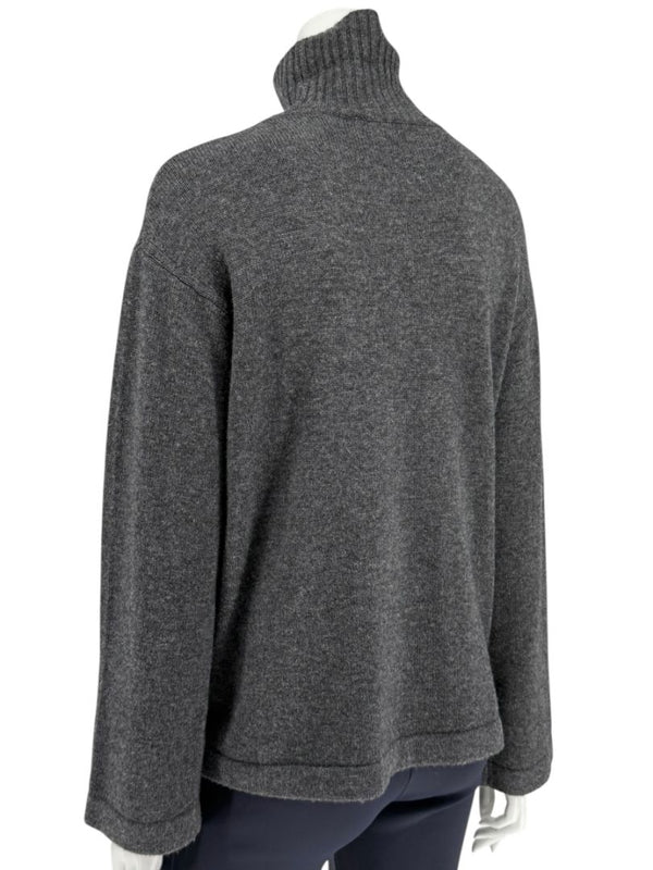 S MaxMara Charcoal Wool-Cashmere Turtleneck Sweater – Size S