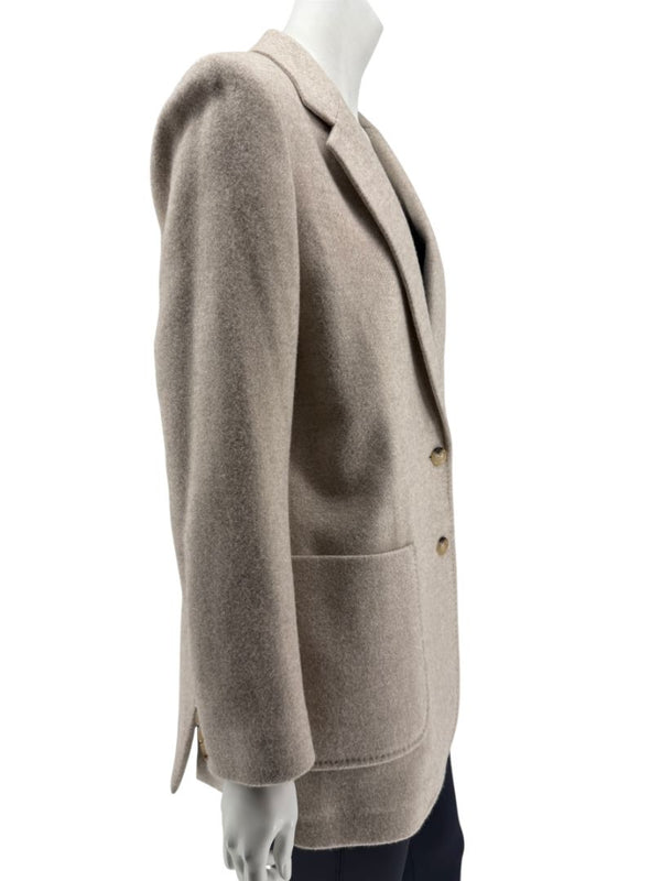 Max Mara Bronze-Gold Wool-Blend Blazer – Size IT 44