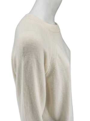Eleventy Ivory Wool & Cashmere Crewneck Sweater – Size M