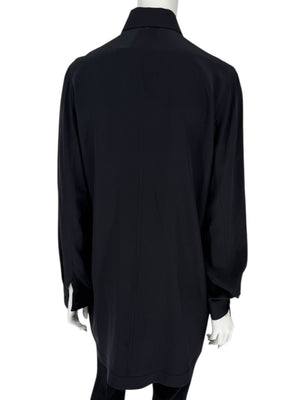 Givenchy Black Silk Tunic Shirt Dress – Size FR 42 (Fits Like M/L)