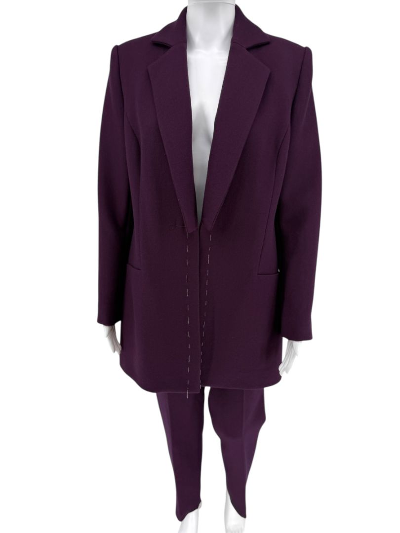Pamella Roland Plum Tailored Pant Suit – L/XL