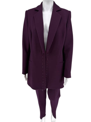 Pamella Roland Plum Tailored Pant Suit – L/XL